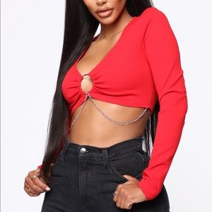 LOVE ON FIRE FASHION NOVA TOP